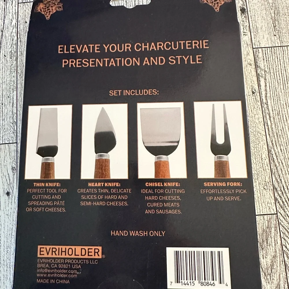 🌵 3/$15 Cheese Serving Knives Set with Wooden Handles (see description)